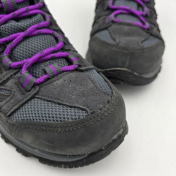 Columbia Crestwood Mid Waterproof Hiking Shoes, Graphite, Bright Plum, Women's 6 - Picture 5 of 16